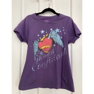 Colcci Jeanswear Woman’s Purple Embellished T-Shirt Small